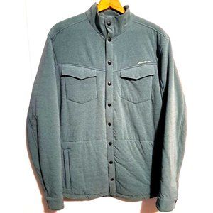 Mens Eddie Bauer Shirt Jacket Departure Lined Snap Front Fleece Lined XL Tall
